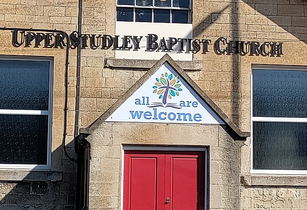 An image of the front of Upper Studley Baptist Church.